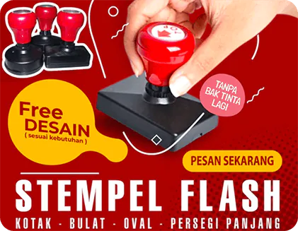Desain dan Cetak Stempel Warna Flash